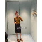 miumiu  New color scheme for autumn and winter 24Classic letter logo, retro age reducing college style outfit, 100 cashmere fabric, knitted cardigan, long sleeved - Image 20