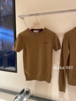 miumiu  New color scheme for autumn and winter 24Classic letter logo, retro age reducing college style outfit, 100 cashmere fabric, knitted cardigan, long sleeved - Image 23