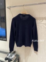 MIUMIU Super Lusi Same Style  College style diamond grid pattern 2024 autumn and winter new wool round neck pullover knitted sweater jacket for women. - Image 11