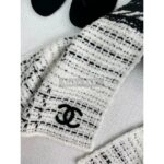 CHANEL  24k Autumn/Winter New Collection/Imported Coarse Felt Weaving  Classic logo of cashmere fabric, cold hat, knitted hat, cashmere scarf   scarf - Image 10