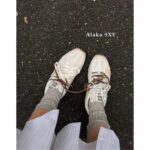 MIUMIU  NB  Autumn/Winter Joint Collection2024SS Autumn/Winter New Collection Rubbish Leather Sneakers Forrest Gump Sneakers/High Edition Gift Box Packaging - Image 8