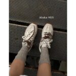 MIUMIU  NB  Autumn/Winter Joint Collection2024SS Autumn/Winter New Collection Rubbish Leather Sneakers Forrest Gump Sneakers/High Edition Gift Box Packaging - Image 15