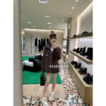LOUIS VUITTON  Classic Clover Alphabet Logo Gold Thread Embroidered Pocket2024 Autumn/Winter New Melad Color Collar Shirt Pocket Coat for Women - Image 3