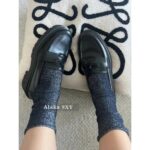 Hermes  H  2024 Autumn/Winter New CollectionMatte Black Genuine Leather Cowhide High End, Simple and Low key Thick soled Le Fu Shoes/Leather Shoes are Coming - Image 3