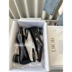 DIOR24 New/Iss D  o Metal Letter Logo Lacquer Leather High Heels/Mary Jane Single Shoes Female Original Cow Lacquer Leather/Lining Sheep - Image 6