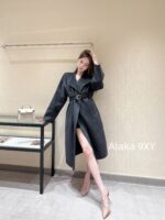 Hermes autumn and winter classic never goes out of style H  2024 New Polo Belt Bathrobe Style Imported 100 Cashmere Coat for Women, High end Appearance, White Wealth, Beauty Must Enter - Image 6