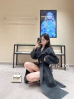Hermes autumn and winter classic never goes out of style H  2024 New Polo Belt Bathrobe Style Imported 100 Cashmere Coat for Women, High end Appearance, White Wealth, Beauty Must Enter - Image 10