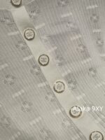 Chanel High Version 4b Early Autumn New Collection   Heavy industry hollowed out jacquard knitted round neck gemstone buckle long sleeved knitted base shirt for women. - Image 25