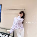 Chanel taro cream mousse2024 autumn and winter new collection dreamy purple series wool splicing sweater temperament stylish versatile short jacket cardigan fur