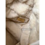CHANEL  2024k Autumn/Winter New Collection Show Imported 100 Teddy Lamb Hair Metal Chain Gold Coin Mini 22bag Chain Bag - Image 10