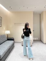 Yves Saint Laurent Y  2024 Autumn/Winter New Collection  Metal Logo Letter Hooded High Collar Wool Base Sweater for Women. Available in three colors - Image 6