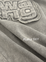 Alexanderwang's new gray series exudes a sense of luxury   Letter logo threedimensional sticker embroidery gradient blending knitting slim fit short Tshirt sweet and spicy, slimming effect - Image 5