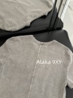 Alexanderwang's new gray series exudes a sense of luxury   Letter logo threedimensional sticker embroidery gradient blending knitting slim fit short Tshirt sweet and spicy, slimming effect - Image 8