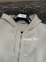 THOM BROWNE "American College Style Dress ”TB 2024ss Early autumn new series wool hooded zipper/back flower pattern knitted cardigan jacket for women. - Image 12