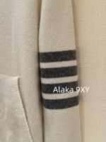 THOM BROWNE "American College Style Dress ”TB 2024ss Early autumn new series wool hooded zipper/back flower pattern knitted cardigan jacket for women. - Image 29