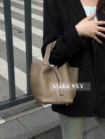 HermesH  Basket of vegetables   Ten years of craftsmanship, 100 handmade customization. Imported air freight whole piece TC big cow custom development fullcolor series can be customized with exclusive color card 22cm - Image 5