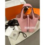HermesH  Basket of vegetables   Ten years of craftsmanship, 100 handmade customization. Imported air freight whole piece TC big cow custom development fullcolor series can be customized with exclusive color card 22cm - Image 9