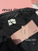 Miumiu leather collar down jacket  The new down bread jacket for autumn and winter of 24 is made of 90 goose down material, which is suitable for reducing the age of the short and loose silhouette version and keeping warm according to the national standard. - Image 7