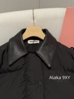 Miumiu leather collar down jacket  The new down bread jacket for autumn and winter of 24 is made of 90 goose down material, which is suitable for reducing the age of the short and loose silhouette version and keeping warm according to the national standard. - Image 16