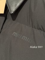 Miumiu leather collar down jacket  The new down bread jacket for autumn and winter of 24 is made of 90 goose down material, which is suitable for reducing the age of the short and loose silhouette version and keeping warm according to the national standard. - Image 18