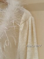 Laurustinus White Moonlight Wealthy Girl Dress Up   2024 SS Early Autumn New Collection Handmade Custom Heavy Industry Feather Milk White Sweater/Knitted Cardigan for Women - Image 30