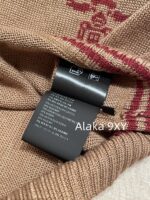 Prada  Early autumn college style outfitMelad color scheme color blocked jacquard letter logo round neck cashmere/wool blend pullover sweater  vest long sleeved vest - Image 5