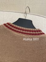 Prada  Early autumn college style outfitMelad color scheme color blocked jacquard letter logo round neck cashmere/wool blend pullover sweater  vest long sleeved vest - Image 22