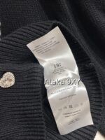 CELINE's "Elegant Lady's Niche Design" 24 French Sweet Age Reducing Collar with Bow Decoration for Slimming and Slimming, Diamond Buckle Knitted Cardigan - Image 4