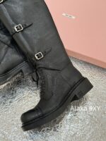 Zhang Yuanying's 2024 Autumn/Winter New/Show Style "Battle Damage" Gradual Waste Soil Series  Vintage Long Boots   Customized imported full leather calf leather - Image 8