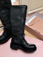 Zhang Yuanying's 2024 Autumn/Winter New/Show Style "Battle Damage" Gradual Waste Soil Series  Vintage Long Boots   Customized imported full leather calf leather - Image 10