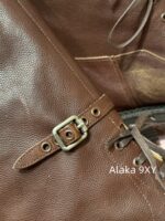 Zhang Yuanying's 2024 Autumn/Winter New/Show Style "Battle Damage" Gradual Waste Soil Series  Vintage Long Boots   Customized imported full leather calf leather - Image 19