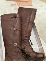 Zhang Yuanying's 2024 Autumn/Winter New/Show Style "Battle Damage" Gradual Waste Soil Series  Vintage Long Boots   Customized imported full leather calf leather - Image 24