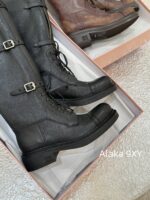 Zhang Yuanying's 2024 Autumn/Winter New/Show Style "Battle Damage" Gradual Waste Soil Series  Vintage Long Boots   Customized imported full leather calf leather - Image 29