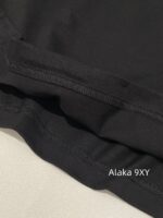 WELLDONE Zhao Lusi Same StyleSummer/Early Autumn Sunscreen Wear with Black Pearl Letter Logo Round Neck Cotton Long Sleeve T - Image 3