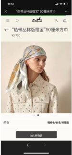 Hermes H  24 new models in small quantities  Collection level "Tropical Rainforest Treasure" series/18mm doublesided silk with multiple usescan be used as a strapless mask - Image 26