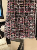 Chanel 24k Haute Couture Handmade Collection/Rainbow Jacquard Coarse Knitted Vneck Coat for Women. 100 silk camellia lining - Image 5