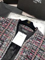 Chanel 24k Haute Couture Handmade Collection/Rainbow Jacquard Coarse Knitted Vneck Coat for Women. 100 silk camellia lining - Image 9
