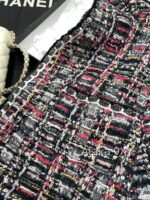 Chanel 24k Haute Couture Handmade Collection/Rainbow Jacquard Coarse Knitted Vneck Coat for Women. 100 silk camellia lining - Image 19