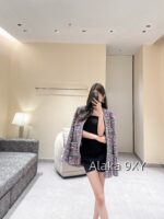 Chanel 24k Haute Couture Handmade Collection/Rainbow Jacquard Coarse Knitted Vneck Coat for Women. 100 silk camellia lining - Image 23
