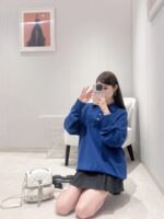 miumiu  Zhang Yuanying's Same Style2024 Summer New Style "Korean Academy" Casual Letter Collar Zipper Sleeveless Vest Aline Dress for Women - Image 24