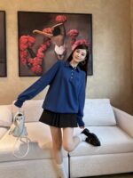 miumiu  Zhang Yuanying's Same Style2024 Summer New Style "Korean Academy" Casual Letter Collar Zipper Sleeveless Vest Aline Dress for Women - Image 35