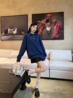 miumiu  Zhang Yuanying's Same Style2024 Summer New Style "Korean Academy" Casual Letter Collar Zipper Sleeveless Vest Aline Dress for Women - Image 45