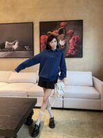 miumiu  Zhang Yuanying's Same Style2024 Summer New Style "Korean Academy" Casual Letter Collar Zipper Sleeveless Vest Aline Dress for Women - Image 46