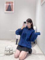 miumiu  Zhang Yuanying's Same Style2024 Summer New Style "Korean Academy" Casual Letter Collar Zipper Sleeveless Vest Aline Dress for Women - Image 48