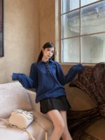miumiu  Zhang Yuanying's Same Style2024 Summer New Style "Korean Academy" Casual Letter Collar Zipper Sleeveless Vest Aline Dress for Women - Image 49