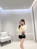DIOR 24 Autumn/Winter New Collection Australian Plush Towel Ring Wool  Head jacquard zipper design, lapel design, diamond grid knitted sweater for women - Image 21