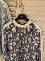 DIOR Jielun same gift box packaging   High Quality  2024 Autumn/Winter New Collection: Heavy duty Jacquard Letter Logo Design with Zipper Cuffs, Wool Hooded Sweater, Loose fit, Unisex - Image 7