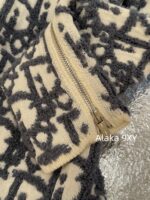 DIOR Jielun same gift box packaging   High Quality  2024 Autumn/Winter New Collection: Heavy duty Jacquard Letter Logo Design with Zipper Cuffs, Wool Hooded Sweater, Loose fit, Unisex - Image 14
