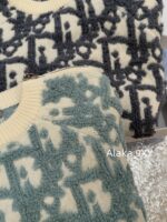 DIOR Jielun same gift box packaging   High Quality  2024 Autumn/Winter New Collection: Heavy duty Jacquard Letter Logo Design with Zipper Cuffs, Wool Hooded Sweater, Loose fit, Unisex - Image 18