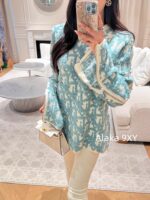 DIOR Jielun same gift box packaging   High Quality  2024 Autumn/Winter New Collection: Heavy duty Jacquard Letter Logo Design with Zipper Cuffs, Wool Hooded Sweater, Loose fit, Unisex - Image 24